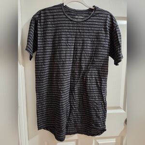 LuLaRoe Gray & Black Striped Shirt